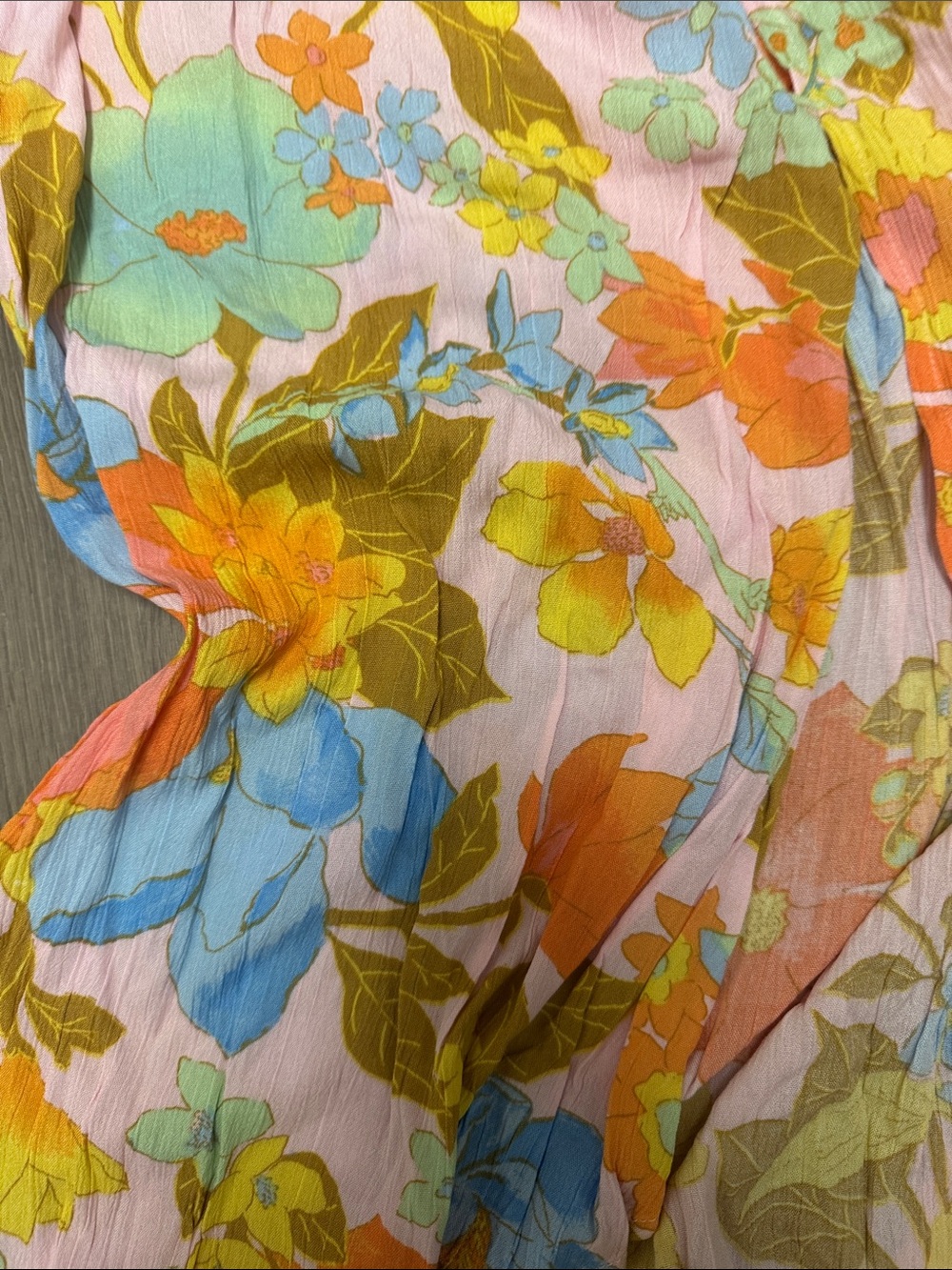 Bright Floral Harem Pants - Multicolor - Picture 2 of 3